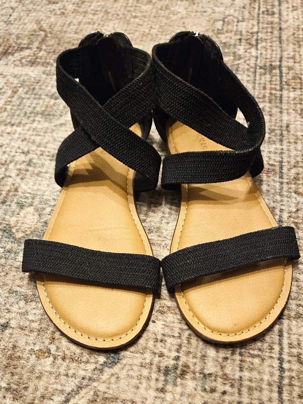 Torrid Black Crisscross Strap Sandals